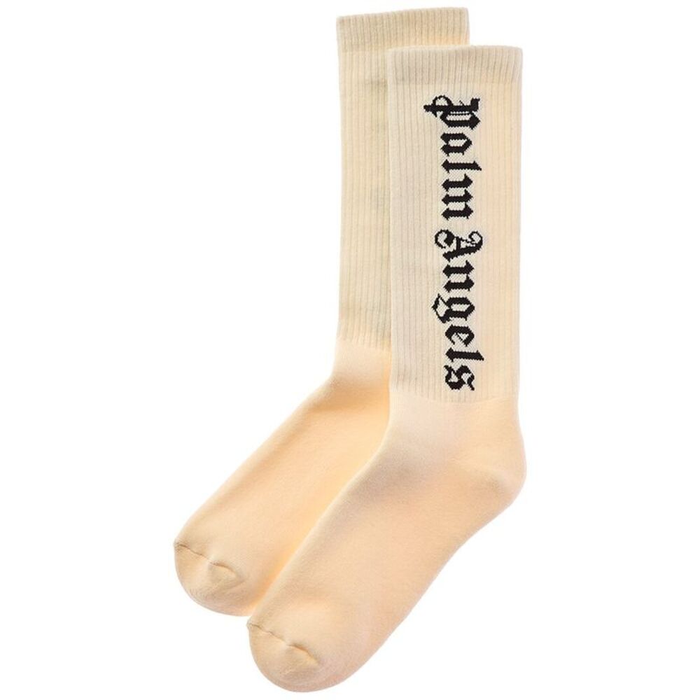Palm Angels Logo Socks, White